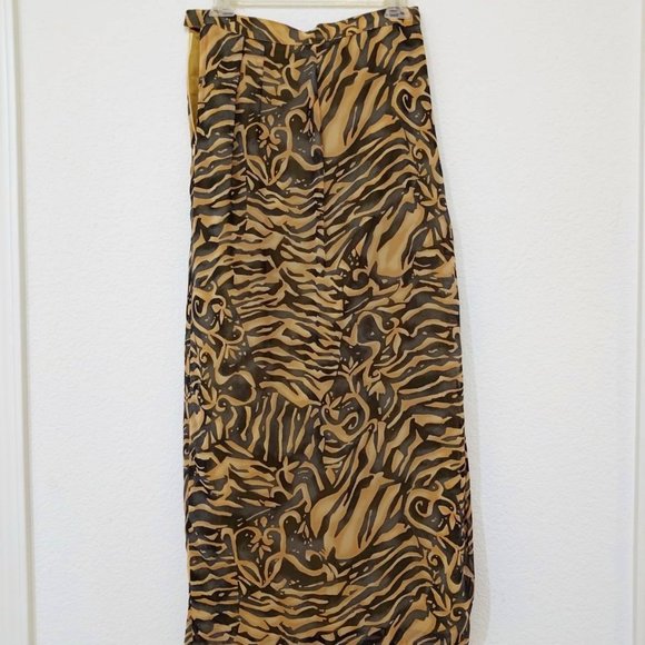 Vintage Georgiou Studio mid-length skirt, animal print (size 0-2) - Picture 8 of 13